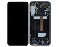 Kijelző Samsung Galaxy S22 Plus 5G (SM-S906) előlap + LCD kijelző + érintőpanel komplett kerettel fekete GH82-27500A/27501A